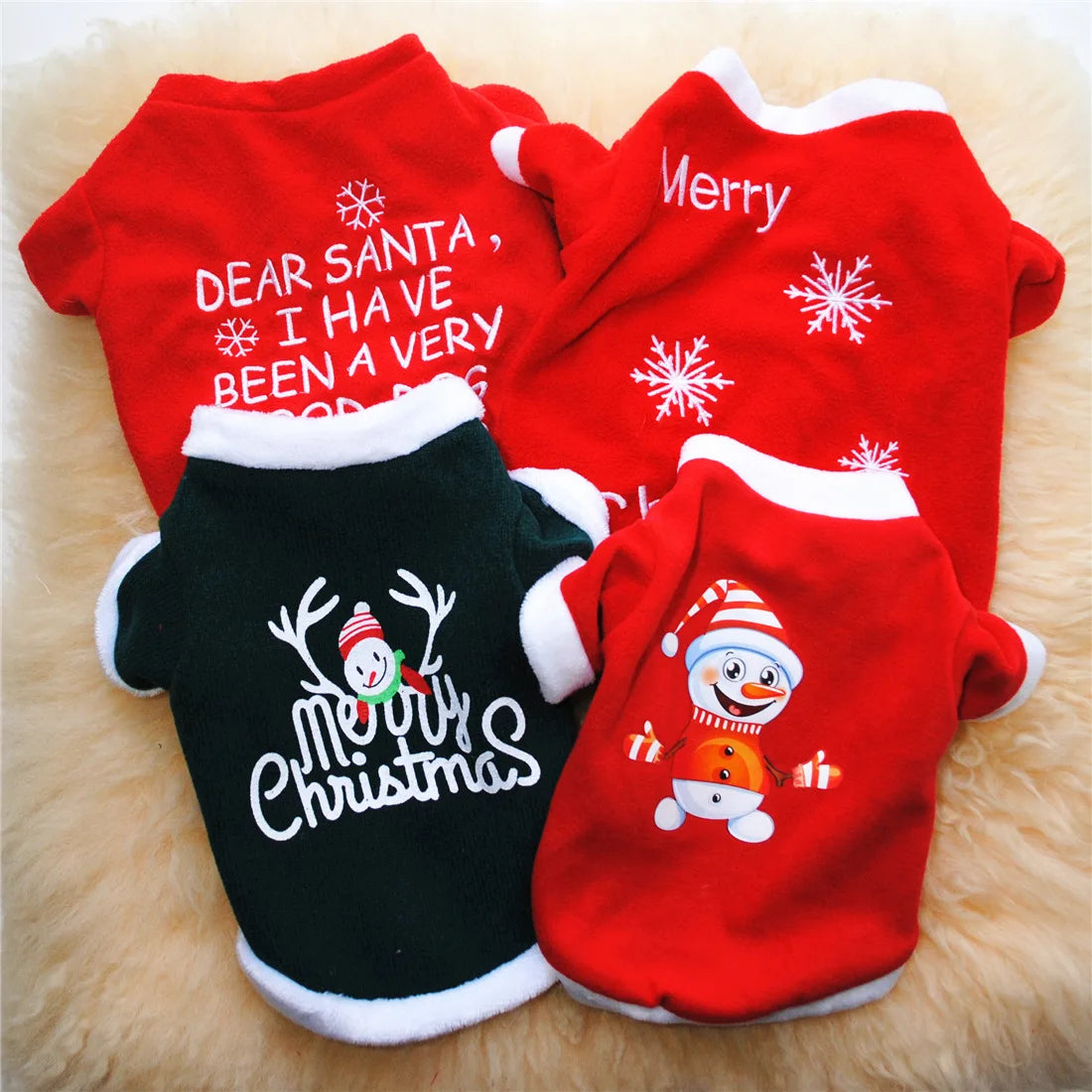 Christmas Warm Winter Dog Clothes Soft Fleece Pet Clothes Christmas Dog Coat Jacket New Year Chihuahua Dogs Pets Clothing Roupa Cachorro