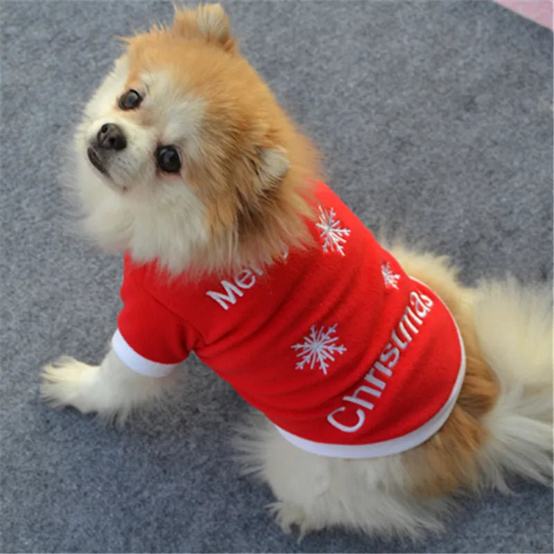 Christmas Warm Winter Dog Clothes Soft Fleece Pet Clothes Christmas Dog Coat Jacket New Year Chihuahua Dogs Pets Clothing Roupa Cachorro