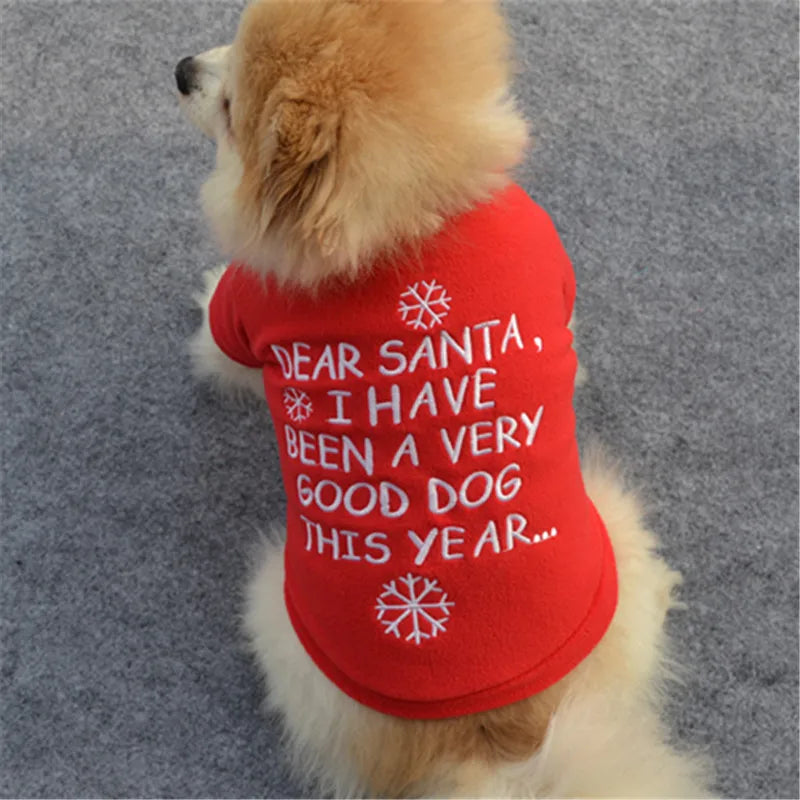 Christmas Warm Winter Dog Clothes Soft Fleece Pet Clothes Christmas Dog Coat Jacket New Year Chihuahua Dogs Pets Clothing Roupa Cachorro