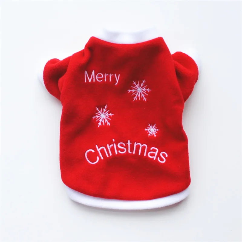 Christmas Warm Winter Dog Clothes Soft Fleece Pet Clothes Christmas Dog Coat Jacket New Year Chihuahua Dogs Pets Clothing Roupa Cachorro