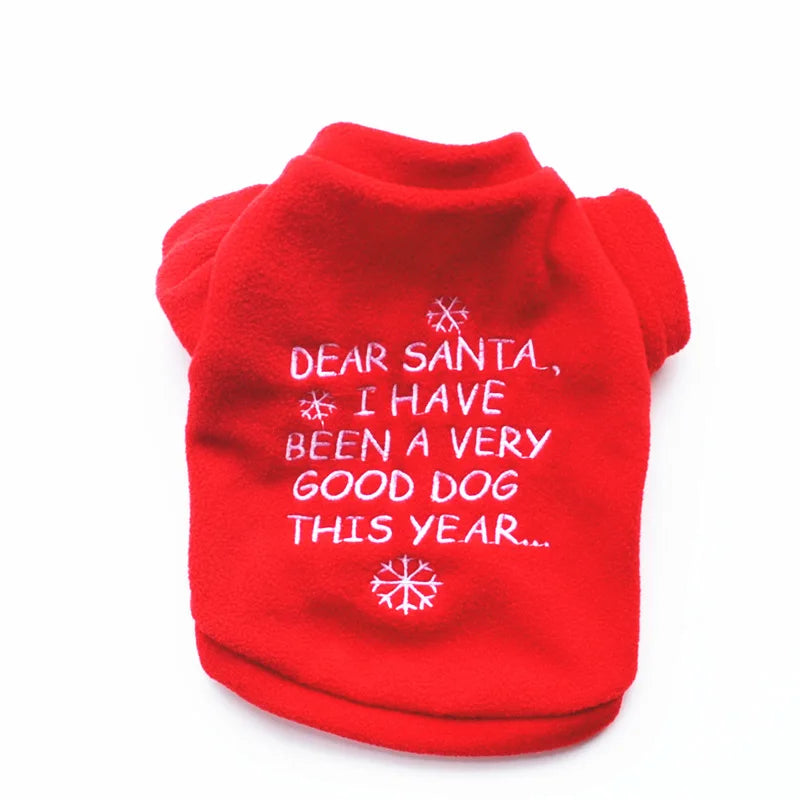 Christmas Warm Winter Dog Clothes Soft Fleece Pet Clothes Christmas Dog Coat Jacket New Year Chihuahua Dogs Pets Clothing Roupa Cachorro