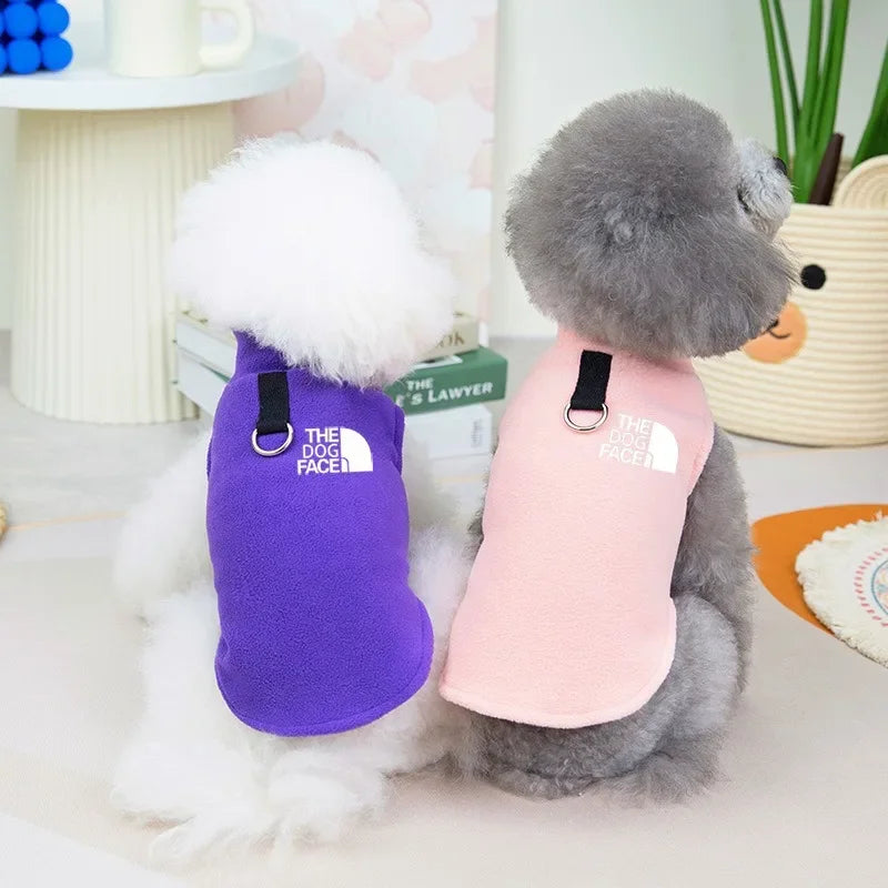 The Dog Face ,  Pet Dog Clothes Autumn Winter Coat Fleece Warm Sweater Vest For Small Chihuahua Bulldog Dogs Jackets Costumes Supplies